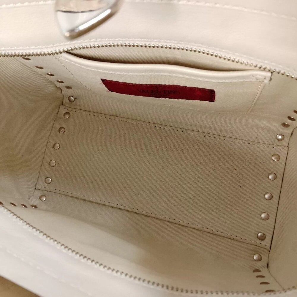 817405BA (X6) Valentino Garavani Crossbody Bag White Leather - Picture 6 of 9
